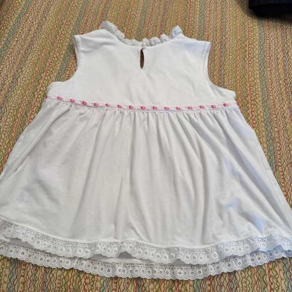 American Girl Rebecca Inspired White Pajama Top with Lace/Bow Detail Girls 10/12 - Picture 3 of 11